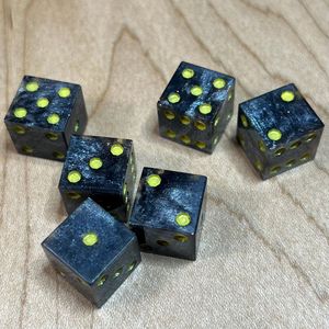 Artisan Wood Resin RPG <b>Dice</b> <b>Set</b> for Table Games Decorative Handmade Wooden Resin <b>Dice</b> Collection - Product Image 2