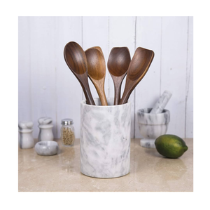 Slaty Marble Square Shape Spoon Holder Kitchen Decorative Countertop Cutlery Holder At Lowest Cost - Product Image 3