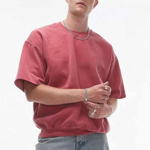 Camiseta de Hombre con Logotipo Personalizado, Algodón, Manga Corta, Casual, Holgada, Estilo Urbano, Verano, Proveedor de Fábrica OEM al por Mayor - Product Image 4