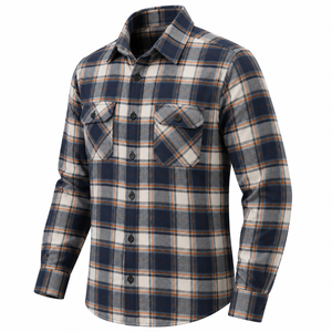 Chemise habillée pour homme en gros, chemise de travail formelle à manches longues boutonnée, couleur unie, personnalisable - Product Image 5
