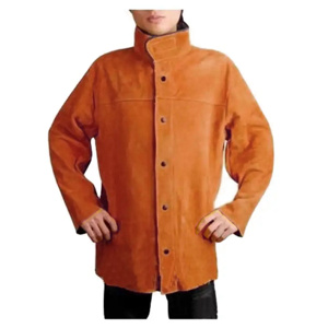 Veste de soudage en cuir, vêtements de sécurité industrielle antistatiques pour soudeurs, tenue de protection pour travaux à haute température et incendie - Product Image 6