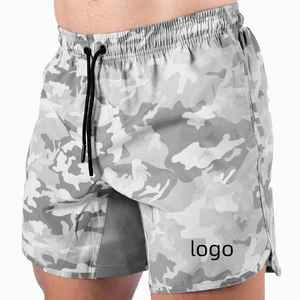 Shorts de sport en polyester camouflage personnalisés pour hommes, streetwear d'été, shorts d'entraînement de basketball, shorts athlétiques - Product Image 3
