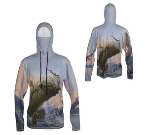 เสื้อฮู้ดตกปลาขายส่ง แขนยาว เสื้อผ้าสำหรับล่าสัตว์และตกปลาสำหรับผู้ชาย ป้องกันแสงแดด เสื้อฮู้ดติดกระดุมสำหรับผู้ชาย เสื้อฮู้ดตกปลา - Product Image 6