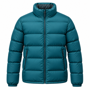 Top Selling <b>Fleece</b> Material Heavyweight Streetwear Design Casual Wear Winters Wholesale Plain Men's Puffer <b>Jackets</b> - Product Image 6