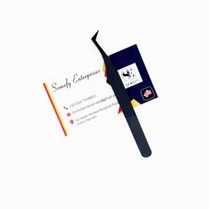 Pinzas para Pestañas de Acero Inoxidable Negro Mate de 90 Grados Personalizadas de Somofy Enterprises, Juego de Pinzas para Pestañas de Volumen Sostenible, Duraderas - Product Image 5