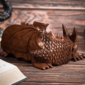 Estatua de Dragón Hecha a Mano en Madera Natural, Escultura Decorativa de Dragón, Artesanía en Madera, Proveedor Mayorista de Adornos de Dragón de Madera - Product Image 3
