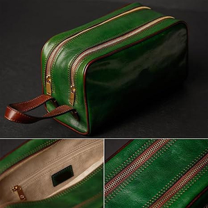 Bolsa de Aseo Personalizada Hecha a Mano de Cuero PU de Alta Calidad para Hombres/Mujeres para Viajes, Ideal para Llevar Accesorios - Product Image 4