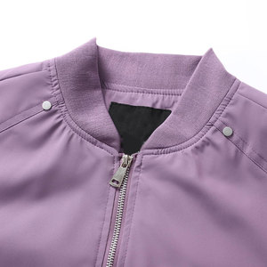 Chaqueta Bomber Personalizada para Hombre con Cuello Acanalado, Ropa Exterior Ligera Informal, Proveedor Mayorista OEM ODM - Product Image 3