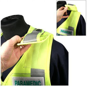 Gilet de sécurité réfléchissant haute visibilité pour paramédicaux avec poches et bordure à carreaux, uniforme unisexe, utilisation toutes saisons - Product Image 2