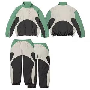 Conjunto Deportivo de Alta Calidad con Logotipo Personalizado, Chaqueta Cortavientos y Pantalones Deportivos para Hombre, Talla Grande, Chaqueta Cortavientos de Nailon - Product Image 2