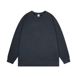 Sudadera de cuello redondo para hombre, oversize, con logo frontal, color liso, de algodón tejido, estilo casual de invierno, anti-bolitas - Product Image 5