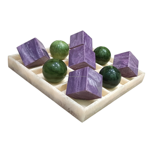 Juego de Tic Tac Toe Decorativo Hecho a Mano con Resina/MDF Ecológico - Juego de Mesa de Estrategia Premium para Decoración del Hogar - Product Image 3