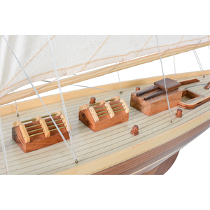 Y036 - Pen Duick, grand modèle de voilier à mât, yacht, modèle artisanal en bois, décoration nautique, cadeau de Noël, 96Lx15.5Wx102H cm - Product Image 6