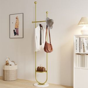 Appendiabiti Autoportante in Metallo Dorato con Base in Marmo, Appendiabiti Multiuso per Camera da Letto e Porta Cappelli - Product Image 6