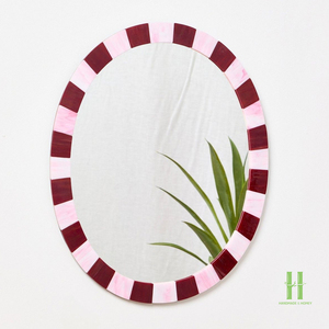 Modern Striped Lacquer Decorative Wall <b>Mirror</b> Handmade Wooden Frame <b>Mirror</b> for Living Room Entryway Hotel Decor - Product Image 5