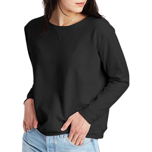 Sweat-shirt à col rond en corail, coupe classique, tricoté, 100% coton, manches longues, couleur unie, vêtement d'automne unisexe - Product Image 3