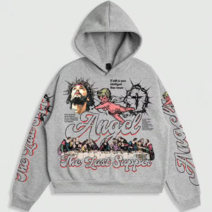 Sudadera con Capucha Oversize de Algodón 100% de Felpa, Unisex, Personalizada, Estilo Urbano, Estampada, Hombro Caído, Otoño, MOQ Bajo - Product Image 1