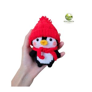 Soft Handmade Crochet Christmas Plush Ornament Santa Snowman Reindeer Keychain Cute Xmas Gift Decoration - Product Image 4