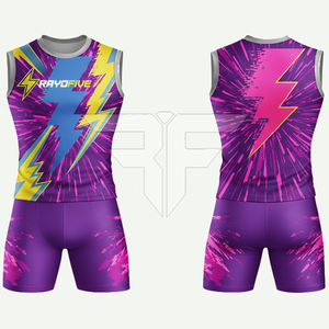 Nuevo Diseño de Uniforme de Atletismo Personalizado de Secado Rápido, Transpirable, 100% Poliéster, Antibacteriano, Ligero y de Alta Calidad, Venta al Por Mayor - Product Image 4