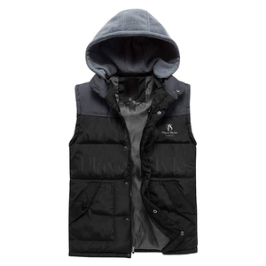 Chaleco ligero acolchado para hombre, ropa exterior sin mangas térmica para uso casual, streetwear y viajes. - Product Image 1