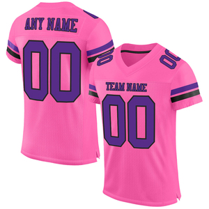 Camiseta de Fútbol Rosa, Morada y Negra, de Malla, Auténtica, para Torneo de Fútbol, Club, Manga Corta, Estampada, Ropa Deportiva, Camiseta Deportiva - Product Image 1