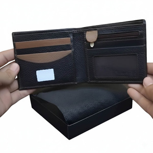 Executive Bi Fold Genuine Leather <b>Wallet</b> for Men with Multi Card Slots Transparent ID Window Cash Compartment and Slim Design - Product Image 2