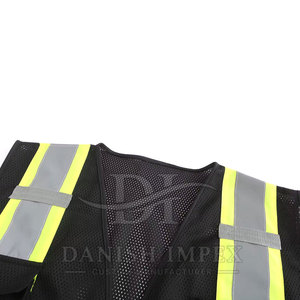 เสื้อกั๊กนิรภัยสำหรับผู้ชายเสื้อกั๊กทำงานสีทึบ - Product Image 6
