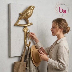 Ba Vintage Bird Wall <b>Hook</b> Cast Iron Handmade Animal Pattern Wall Mounted Single <b>Hook</b> Eco-Friendly Self-adhesive <b>Decorative</b> <b>Coat</b> - Product Image 3