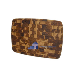 Handmade Wooden Cutting Board Rectangular Kitchen Use Natural Wood Pattern - Product Image 2