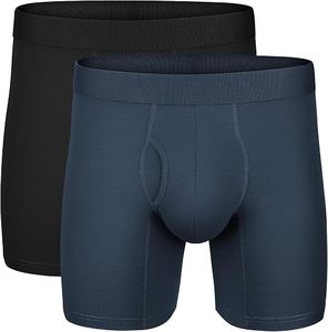 Boxers mi-hauts en coton tricoté pour hommes CUSTOM avec logo à la taille, séchage rapide - Product Image 3