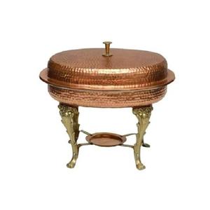 Réchaud à buffet en cuivre antique avec dôme |   Équipement de maintien au chaud et de réchauffement commercial pour la restauration, l'hôtellerie et les banquets - Product Image 1