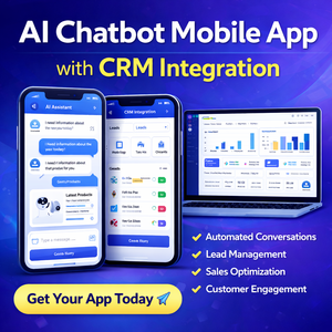 แอปพลิเคชันมือถือแชทบอท AI อัจฉริยะ พร้อมระบบ CRM สำหรับการสนับสนุนลูกค้าแบบเรียลไทม์ การแปลงลูกค้า และระบบอัตโนมัติในการขาย - Product Image 1