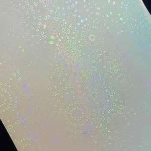 Rollo de Vinilo Holográfico Transparente Autoadhesivo, Efecto Prisma Arcoíris, Lámina Decorativa para Manualidades, Etiquetas de Embalaje - Product Image 1