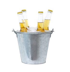 Best Design Copper Round Ice Bucket With Handles Rust Resistant Metal Beverage <b>Cooler</b> For Party Use Classic Design - Product Image 4
