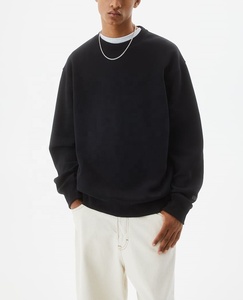 Sudadera de punto extragrande de alta calidad OEM para hombre, con hombros caídos, holgada, sólida, informal, estampada, forrada, cómoda, para invierno - Product Image 5