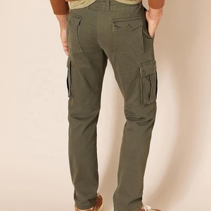 กางเกงคาร์โก้ผู้ชายทรงสลิมฟิตผ้าน้ำหนักเบาและความยืดหยุ่นในการสร้างแบรนด์ดีไซน์แบบมีหลายกระเป๋า - Product Image 2