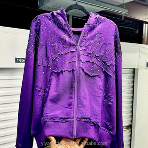 Sweat à capuche personnalisé avec strass, pull-over uni pour l'hiver, homme, femme, unisexe, luxe, 100% coton, molleton, impression numérique écologique - Product Image 1
