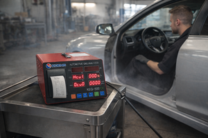 Analyseur d'échappements automobiles portable KOENG et analyseur 6 gaz ROUGE AC 110V/220V OEM Garantie 1 an Fabriqué à Séoul - Product Image 2