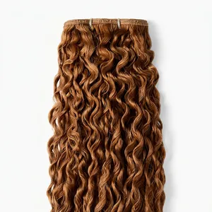 ผมแท้แบบ Remy Weft สีน้ำตาล ลอนธรรมชาติ เนื้อนุ่ม หนาเต็ม ปริมาณมาก - Product Image 2
