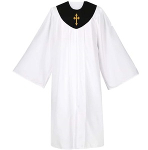 Robe de Pasteur pour Femmes et Hommes, Robe de Chorale d'Église, Costume de Cosplay Catholique pour Halloween, Robe de Prêtre Chrétien à Manches Longues - Product Image 1