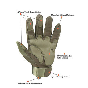 Gants de sport en cuir à doigts entiers avec sangle de poignet réglable, antidérapants et respirants pour la musculation et l'entraînement physique des hommes - Product Image 5