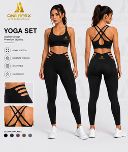 Ensemble de yoga pour femmes, tenue de sport, ensemble de vêtements de fitness, soutien-gorge de sport, leggings, vêtements de sport, fabricant de vêtements de sport pour femmes, vêtements d'entraînement personnalisés - Product Image 1