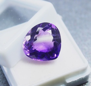 Pierre précieuse naturelle en améthyste, cristal violet certifié, pour la fabrication de bijoux, pendentif, bague - Product Image 4