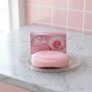 Savon en barre à la rose 100 grammes, hydratant, à l'huile de palme, nettoyage de base pour tous types de peau, durée de conservation de 2 ans - Product Image 2
