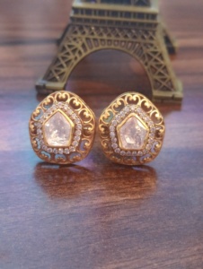 Pendientes de Plata Chapados en Oro, Estilo Vintage, Forma Pentagonal, Joyería Clásica de Compromiso para Mujer, Pendientes de Moda - Product Image 2