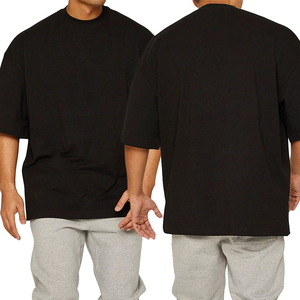 เสื้อยืดสตรีทแวร์ทรงหลวมโอเวอร์ไซส์ ผ้าคอตตอนเทอร์รี่ 100% ขายดี คอกลม ใส่สบาย ระบายอากาศ แห้งเร็ว สำหรับผู้ชาย - Product Image 6