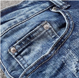 Jean droit déchiré pour homme, couleur personnalisée, haute qualité, 100% coton, velours côtelé, respirant, écologique, décontracté, pour l'hiver, couleur unie - Product Image 6