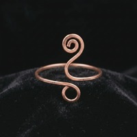 Cincin Tembaga Buatan Tangan untuk Dekorasi Pernikahan, Hadiah Cincin Wanita, Cincin Tembaga, Cincin Pernyataan, Janji, Pernikahan, Pertunangan, Pesta, Hadiah Wanita