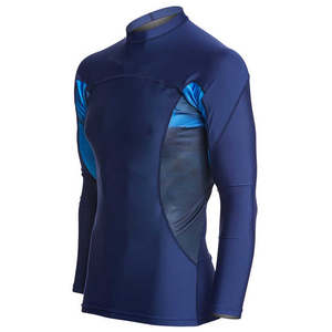 Camiseta Deportiva Rash Guard de Último Diseño para Hombre, con Mangas Largas de Color Sólido, Logotipo Personalizado, Transpirable, Anti-UV, Poliéster/Nailon - Product Image 2