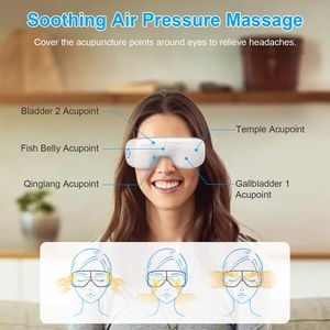 Dispositivo Ricaricabile per la Cura degli Occhi, Massaggiatore Oculare Wireless con Calore, Musica, Pressione dell'Aria e Vibrazione per Emicranie, Relax e Comfort - Product Image 3